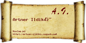 Artner Ildikó névjegykártya