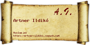 Artner Ildikó névjegykártya
